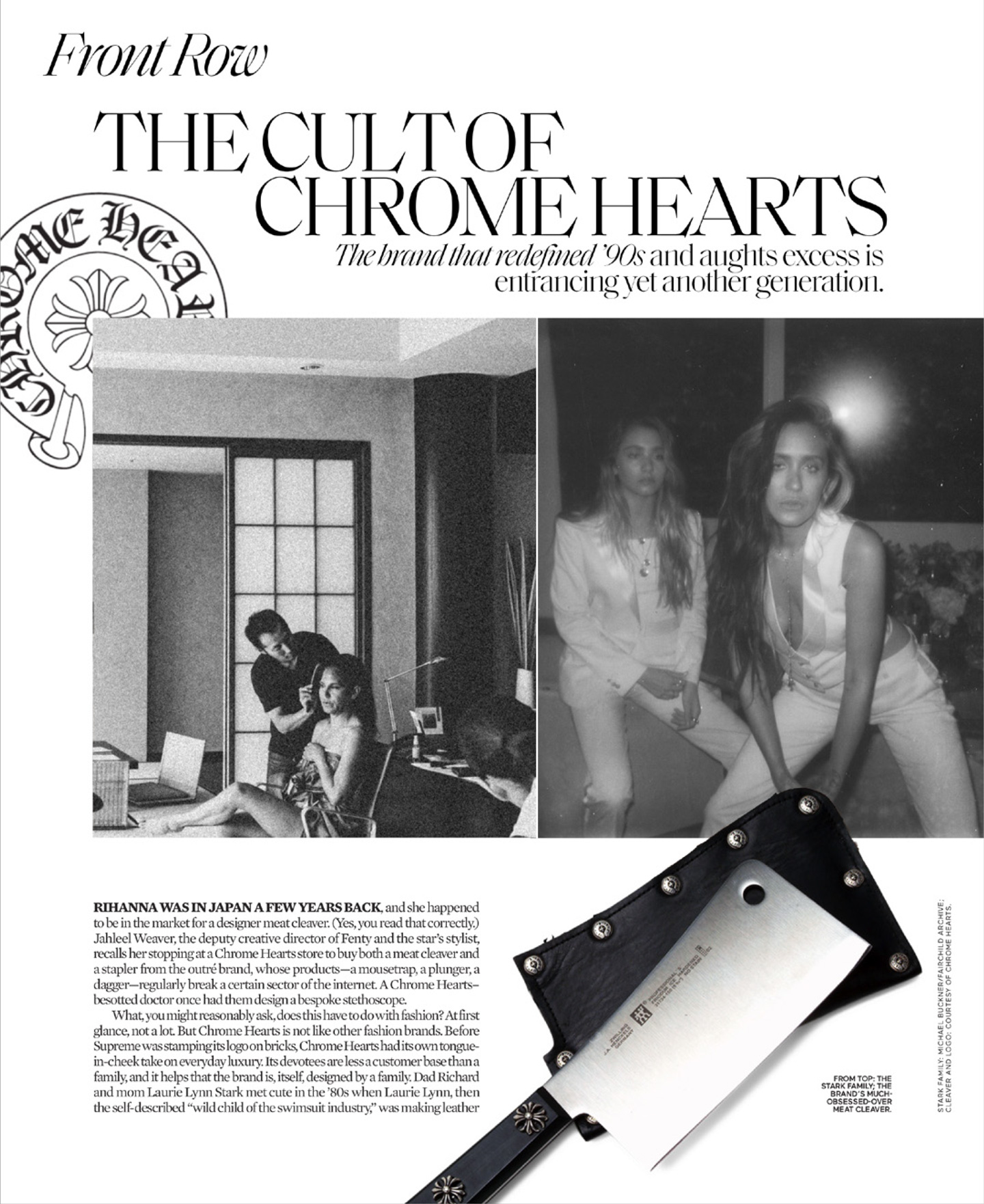  chrome hearts x Elle Magazine 2021 laurie lynn stark press