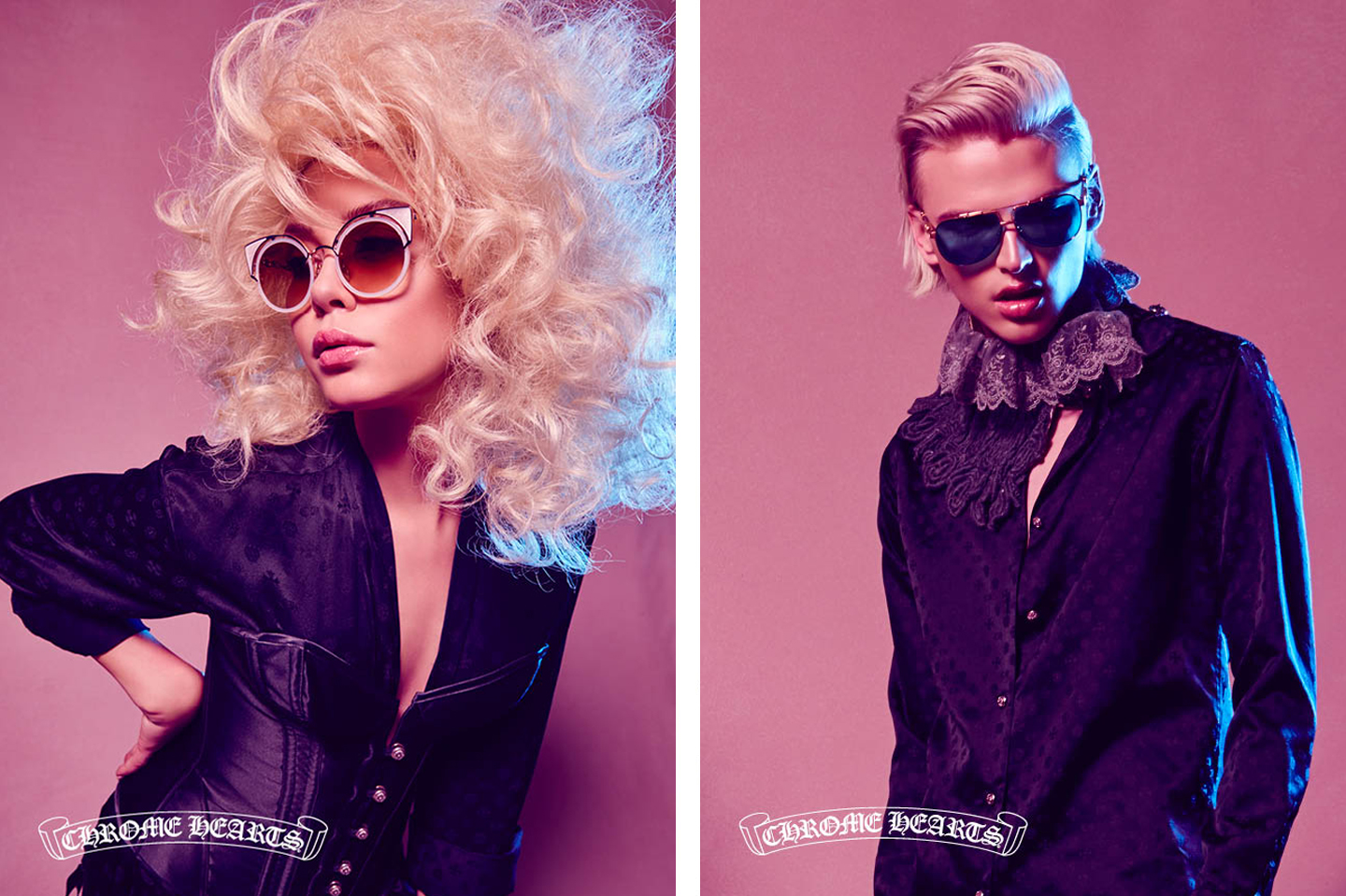 CHROME HEARTS Lanna Lyon Pink Blonde White Glasses Photography by Laurie Lynn Stark